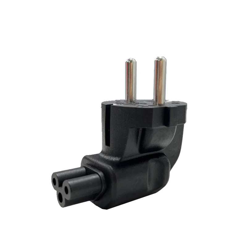 90 -stupňový EÚ až C5 Power zástrčkového kábla Adaptér Európska zástrčka do IEC C5 Converter Converter Cee7/7 Schuko Eu zástrčka do IEC C5