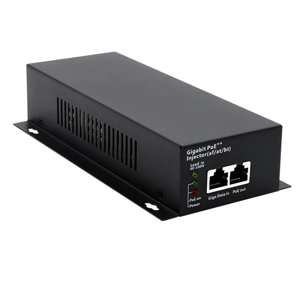 90 W Hi-Power Gigabit Poe ++ Injektor (AF/AT/BT) Poe napájací zdroj pre zástrčku