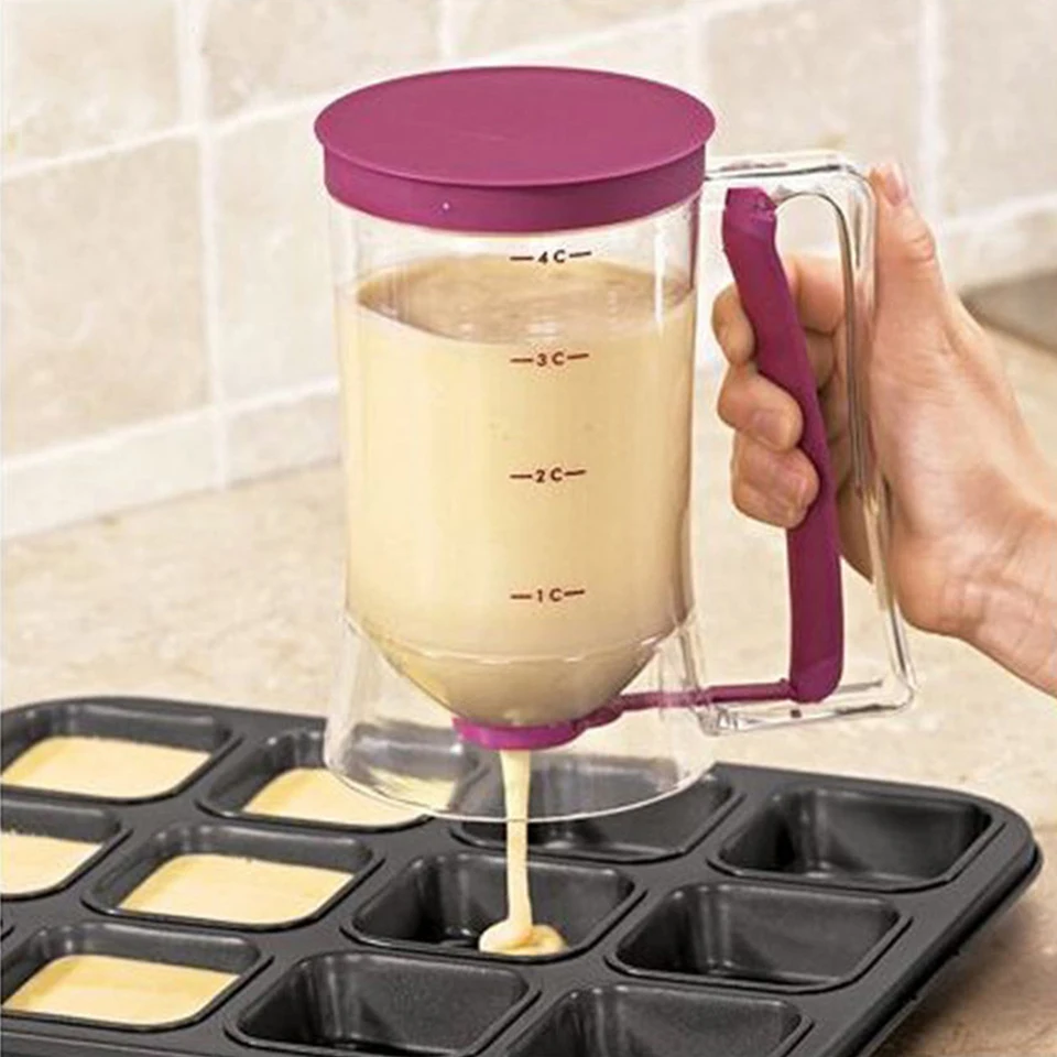 900 ml oddeľovača cesto na košíčku s krémom na palacinku ručné koláčiky Cookie Waffles Tools Nástroje merací šálka kuchynské potreby