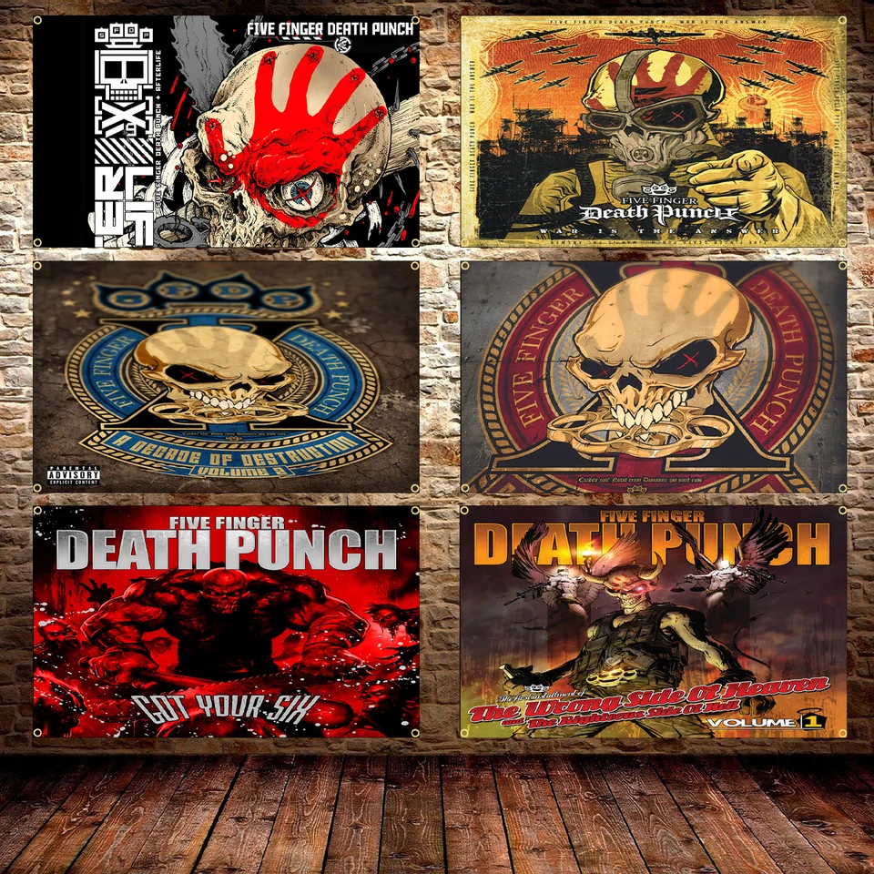 90x150 cm 3x5ft California Rock Band Fivers Fingers Deaths Punchs Flag Polyester Printing Band Banner pre danú gobelín