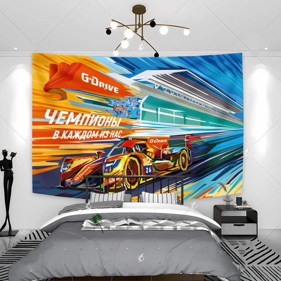 90x150 cm karikatúra Anime Car Cool Decoration Decoration Tapestry Domovská spálňa Vlajka