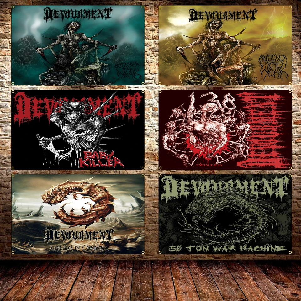 90x150cm 3x5ft Zločenie pásma Vlajka Brutálna death metalová skupina polyester tlači
