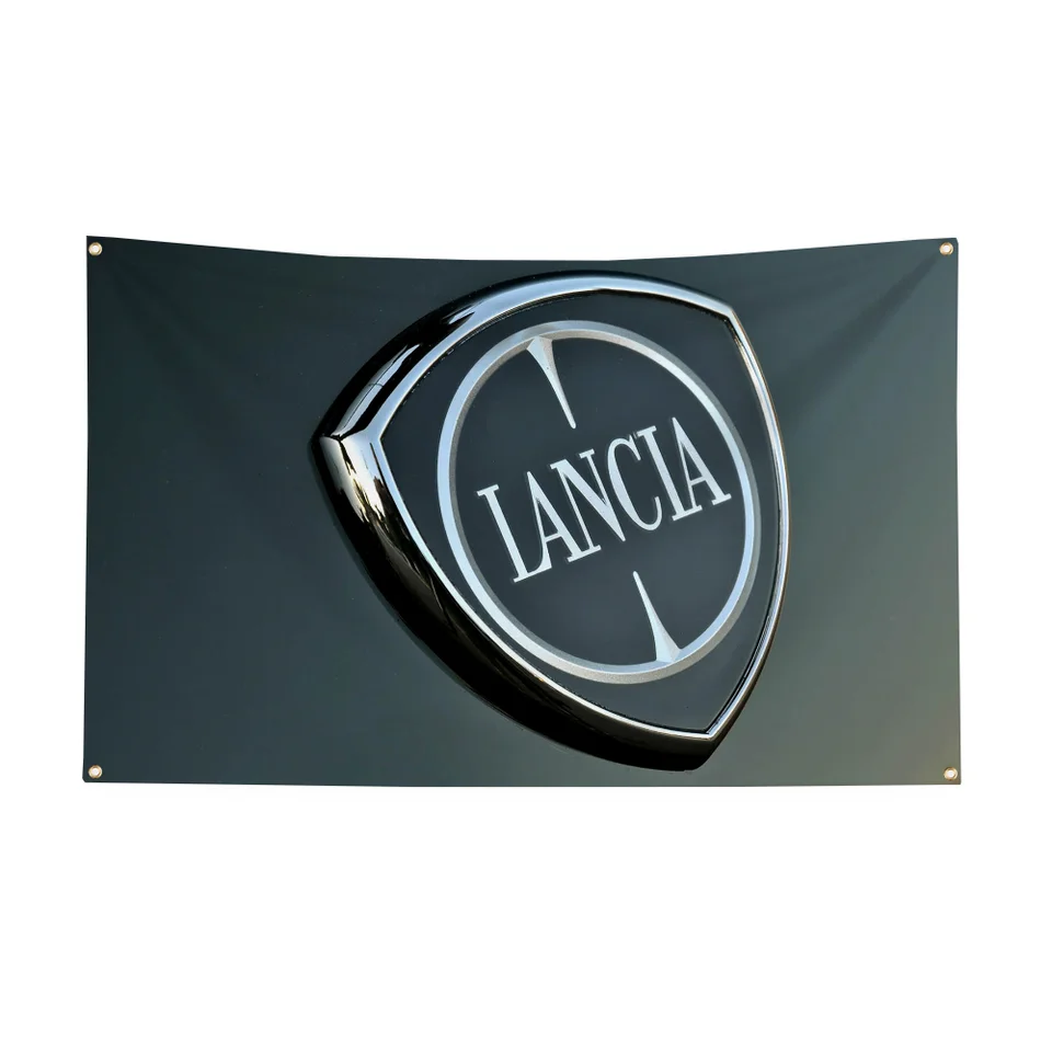 90x150cm Lancia Flag Polyester Vytlačený dom alebo spálňa dekorácie banner gobelín so štyrmi mosadznými priechodmi
