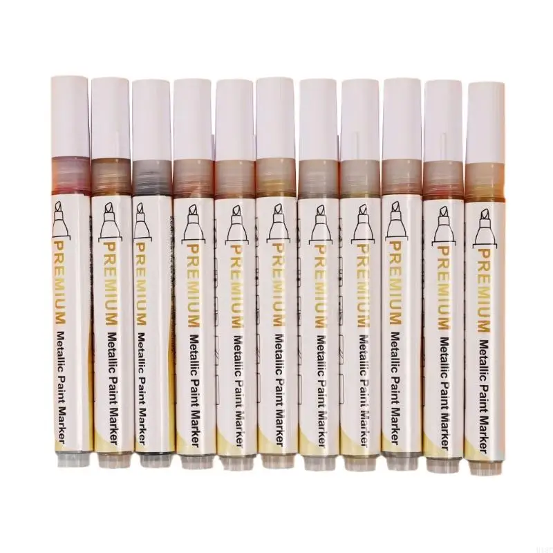 918C Point Metallic Markers for Rock Painting, Black Paper, Canting Cance