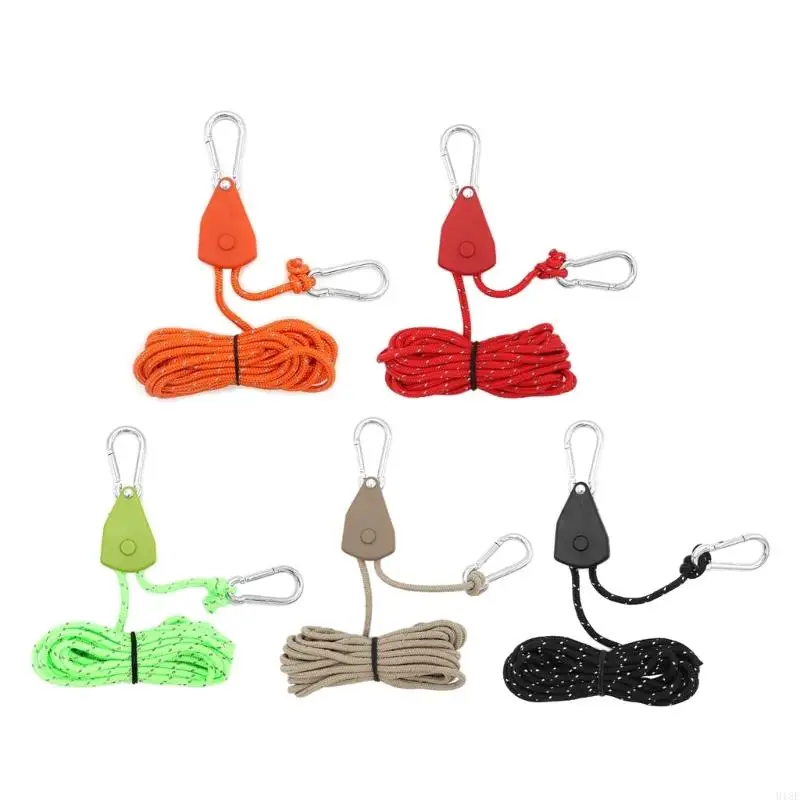 918e Ratchet Grow Light Light Lope Clip Clip Hangers kemping stan lana stan pevná pracka