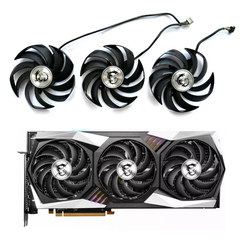92 mm nová pre MSI Radeon RX7900XT 7900XTX Gaming Trio Classic Graphics Card náhradný fanúšik PLD09210S12HH