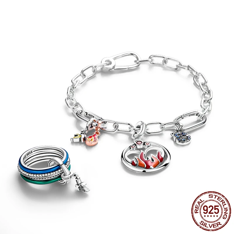 925 Silver Me Series The Eye Medallion Pendant Charms Fit Pandora náramok náhrdelník
