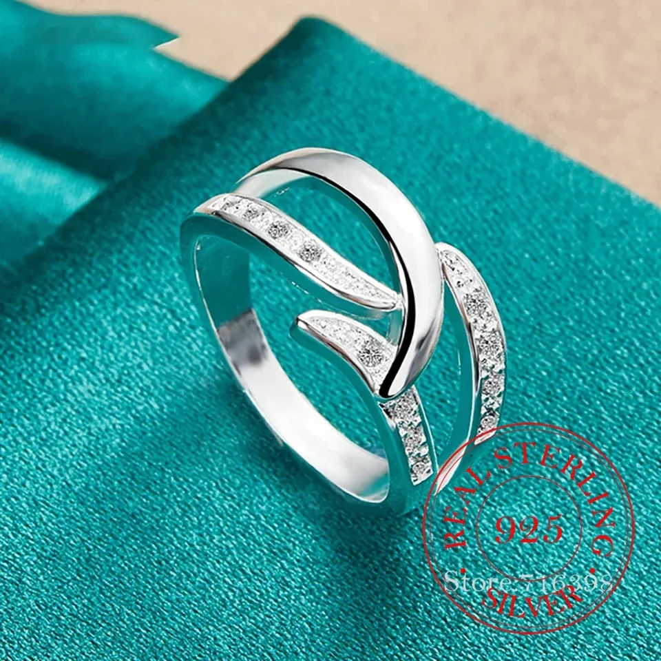 925 Sterling Silver Aaaaa Zircon Ring Classic pre ženu milenec módne svadobné zásnub