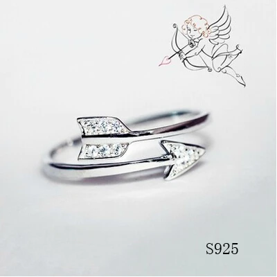 925 Sterling Silver Angel Open Rings for Women Hypoalergenic Fashion Girl Sterling-Silver-Jewelry