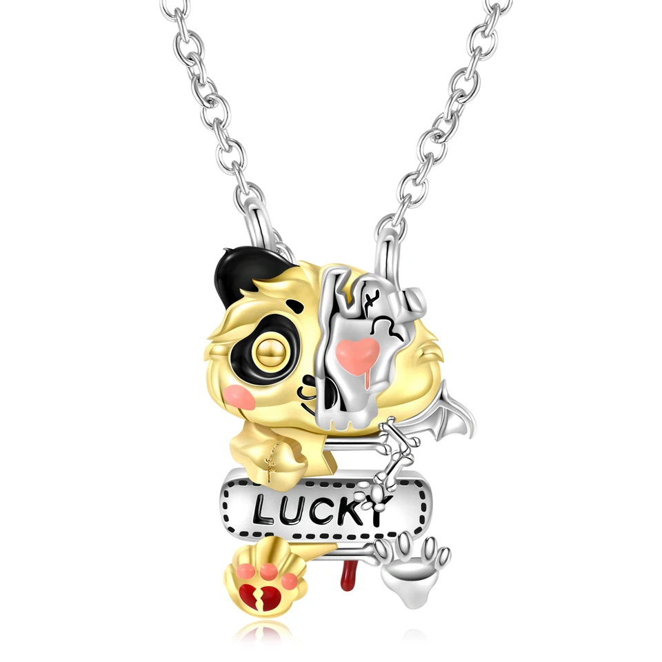 925 Sterling Silver Lucky Panda Baby Gold prívesok s náhrdelníkom matka sestra priateľka narodeniny darček