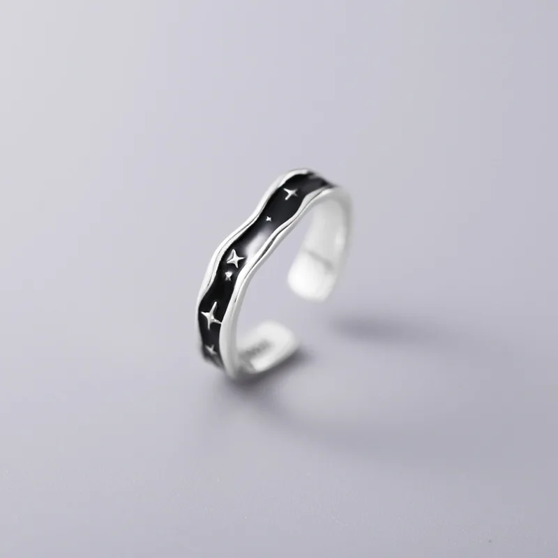 925 Sterling Silver Nepravidelná hviezda Nastaviteľné prstene prstov pre ženy Svadobné ženské luxusné jemné šperky Propagácia