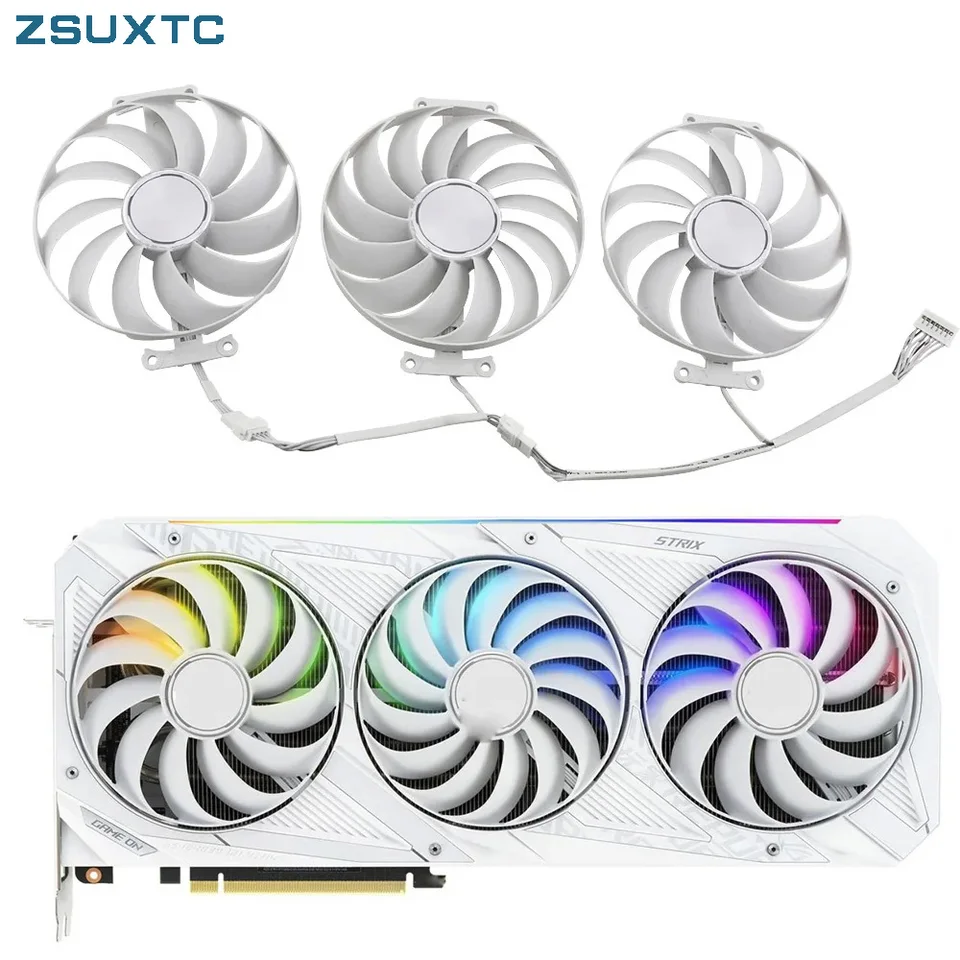 95 mm CF1010U12S RTX3070 RTX3080 RTX3090 Grafický ventilátor pre ASUS ROG STRIX RTX 3070 3080 TI 3090 WHITE OC Edition Gaming VEST
