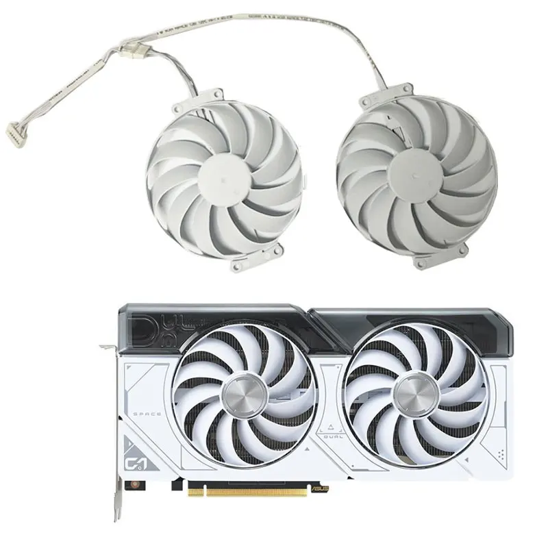 95 mm T129215SU NOVINKA PRE ASUS GEFORCE RTX4070 12 GB Dual White OC Graphics náhradný ventilátor