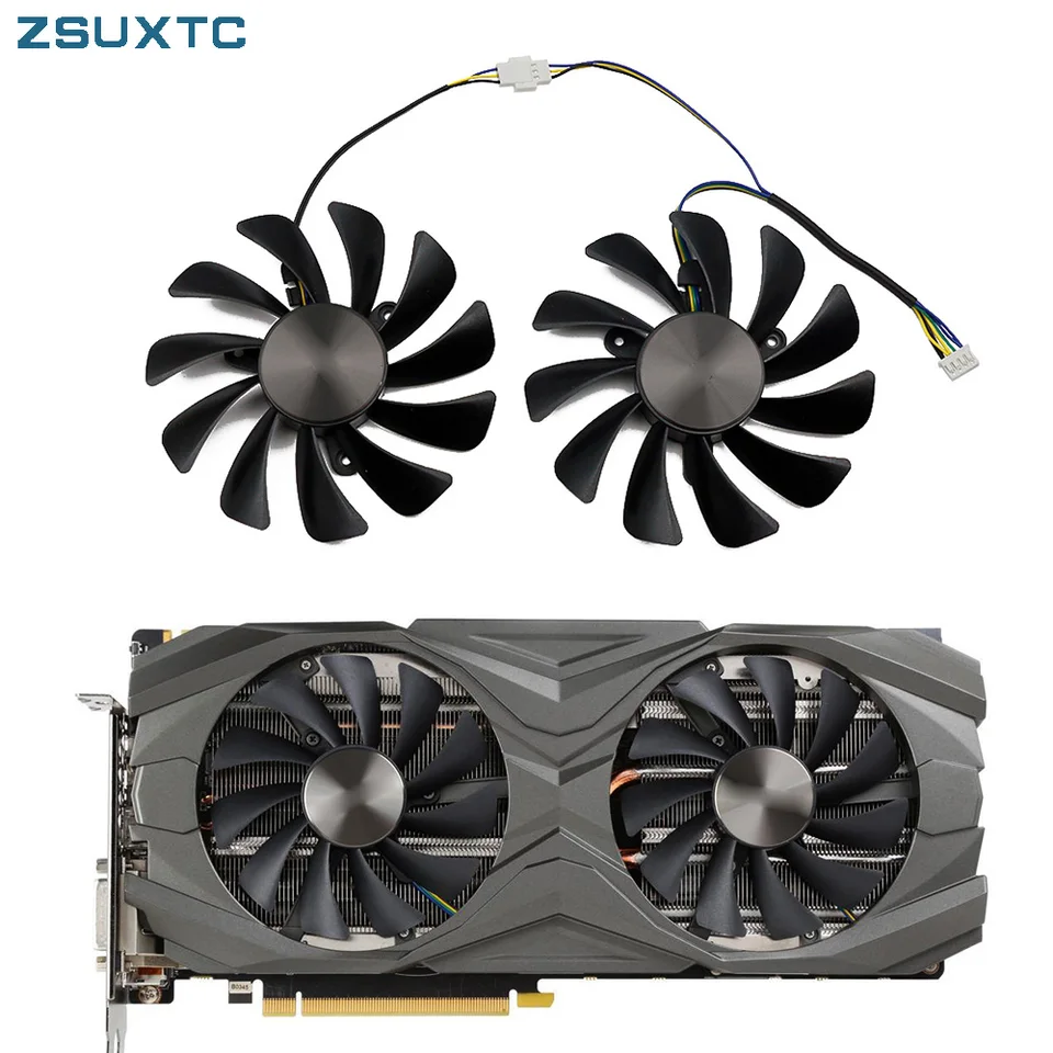 95 mm ventilátor chladiča Vymeňte pre ZOTAC GEFORCE GTX 1070TI 1080 TI GTX1070 TI GTX1080TI AMP Edition Grafická karta CON COLLING VENTIVER