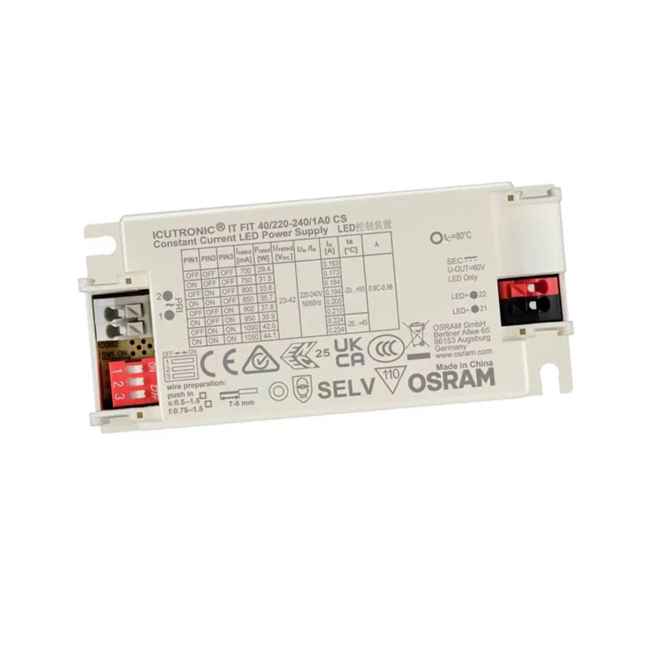 950MA 40W Konštantný prúd LED napájacie napájanie AC/DC Adaptér Ovládač LED LED LED LAMP IT FIT 40/220-240/1A0 CS
