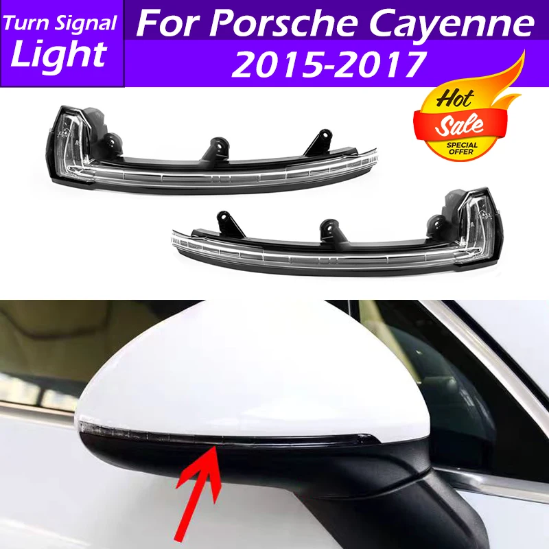 95863110131 95863110231 LED auto Spätné zrkadlo Bočné zrkadlo Otočenie Signálna indikátor Light Light Light pre Porsche Cayenne 2015 2016 2016 2017