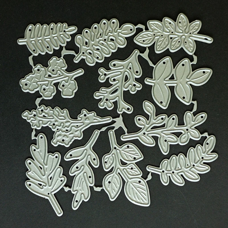 95AA Leaf Metal Cutting Dies Stencil DIY Scrapbooking Album Paper Card Template Fold Embosing Remese Decorácie