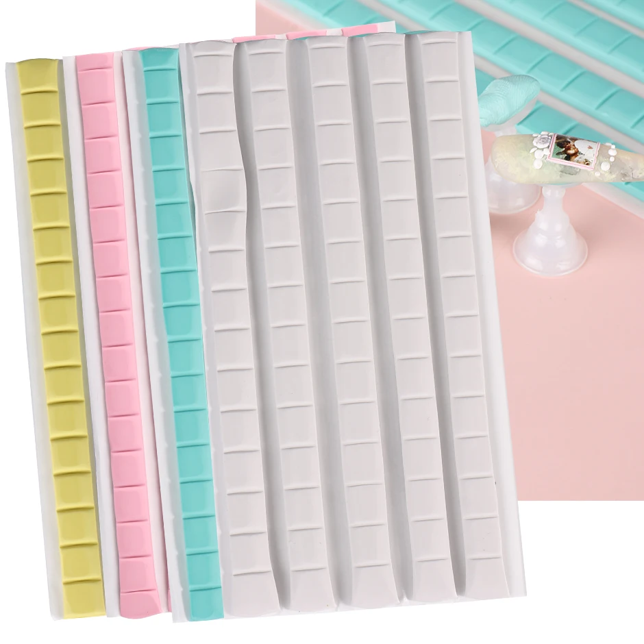 96/36 PCS na nechtové lepidlo na nechty na nechty Clay White Pink Bahen pre nechty Držiak na nechty Držiak na opätovné použitie opätovne použiteľného upevňovacieho hlinia