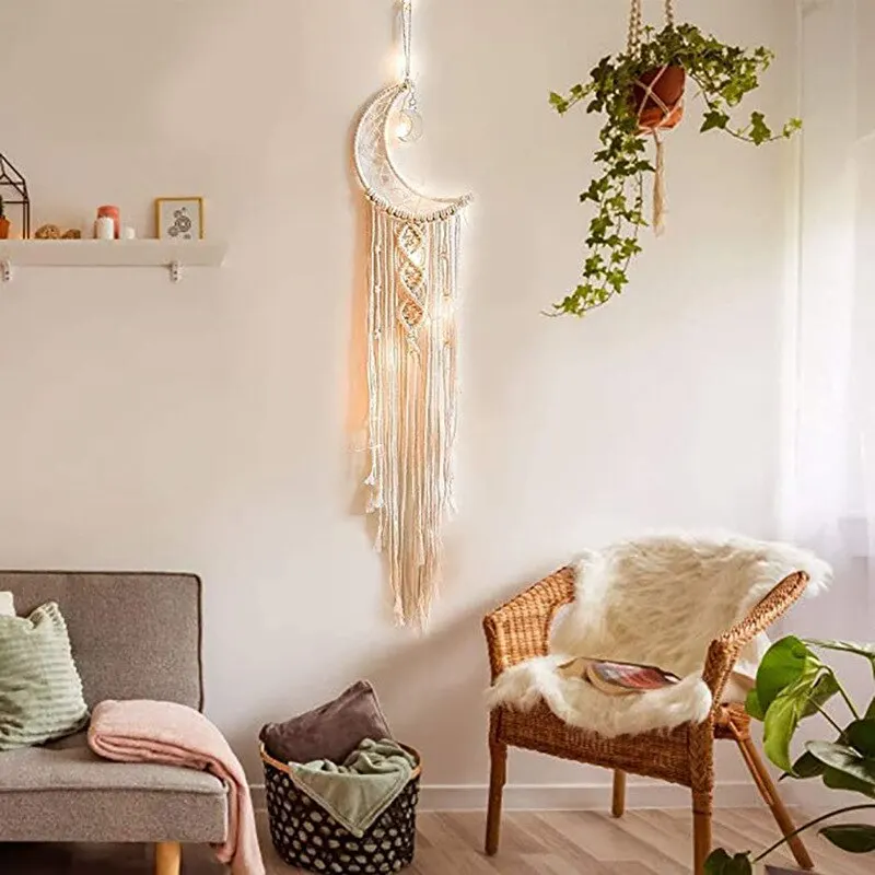 96 cm Bohemian elegantné makrame nástenné závesné tapisérie výzdoba dekory dievčatá Dievča