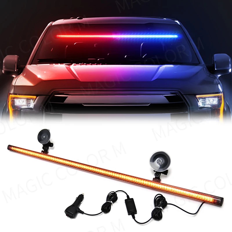 96 LED 3030 korálky predné čelné sklo Car Strobe Lamp Dopravný signál Núdzová blikajúca žiarovka automatické strecha vrchné výstražné svetlo 12v-24