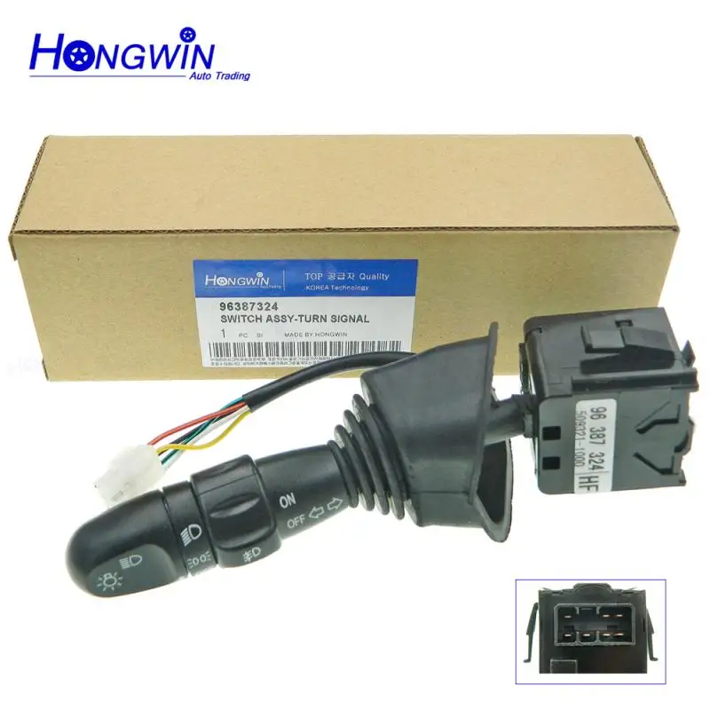 96387324 Spínač svetla Turn Signal pre Daewoo Lacetti Chevrolet Nubira Turn Signal Switch s prepínačom svetlometov a hmlovou žiarovkou