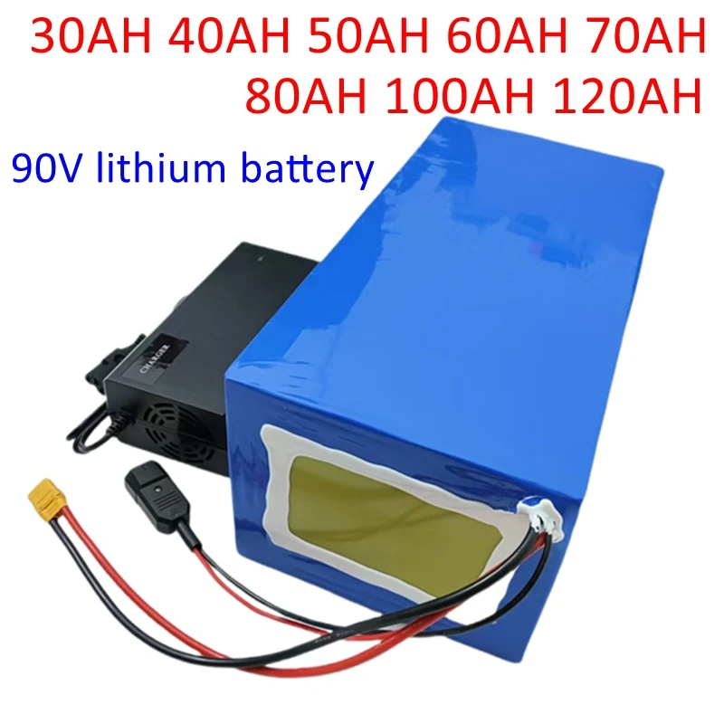 96V 60AH 80AH 100AH ​​30AH 40AH lítium -iónovej batérie Li Ion 26S BMS pre 5000 W motorový skúter motocykla AGV + 10A nabíjačka