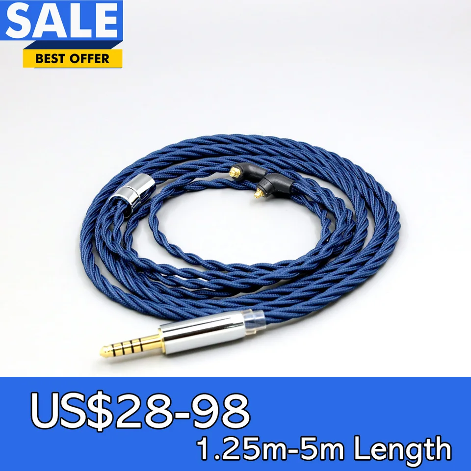 99% Pure Silver OCC Grafén zliatiny Full Sure Serphone Cable pre etymotické ER4SR ER4XR er3xr er3se er2xr er2Se ln008611