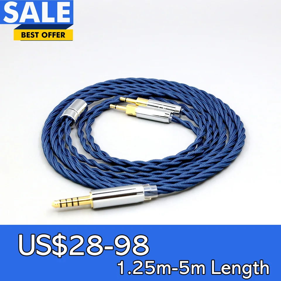 99% čistý strieborný OCC Graphene zliatina z ľahkej zliatiny slúchadiel pre slúchadlá Sennheiser HD700 Duálne 2,5 mm PIN LN008589