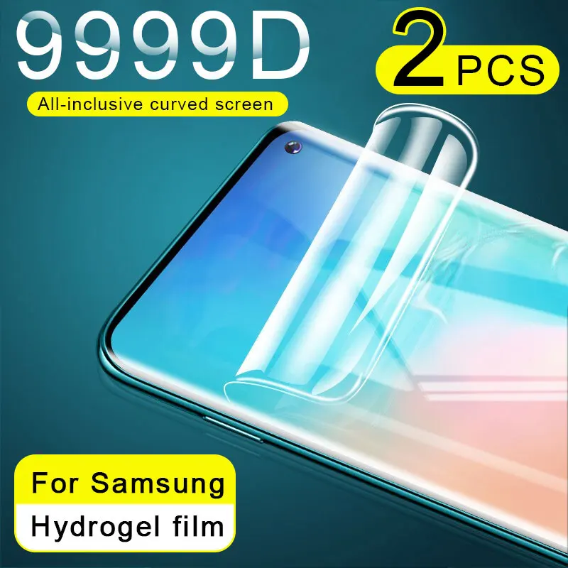 9999d Full Cover Soft Soft Hydrogel Film Protector na modeli Samsung Galaxy S10 S9 S8 S20 plus Ultre S10 Lite Film nie sklo