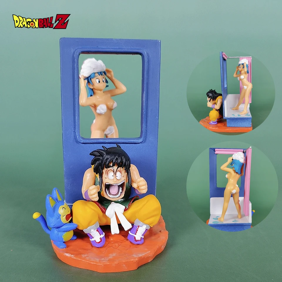 9cm/3,54in anime Dragon Ball Z Yamcha postava Bulma Figure Figure Kúpanie série PVC Collective Decoration Model vianočné darčeky