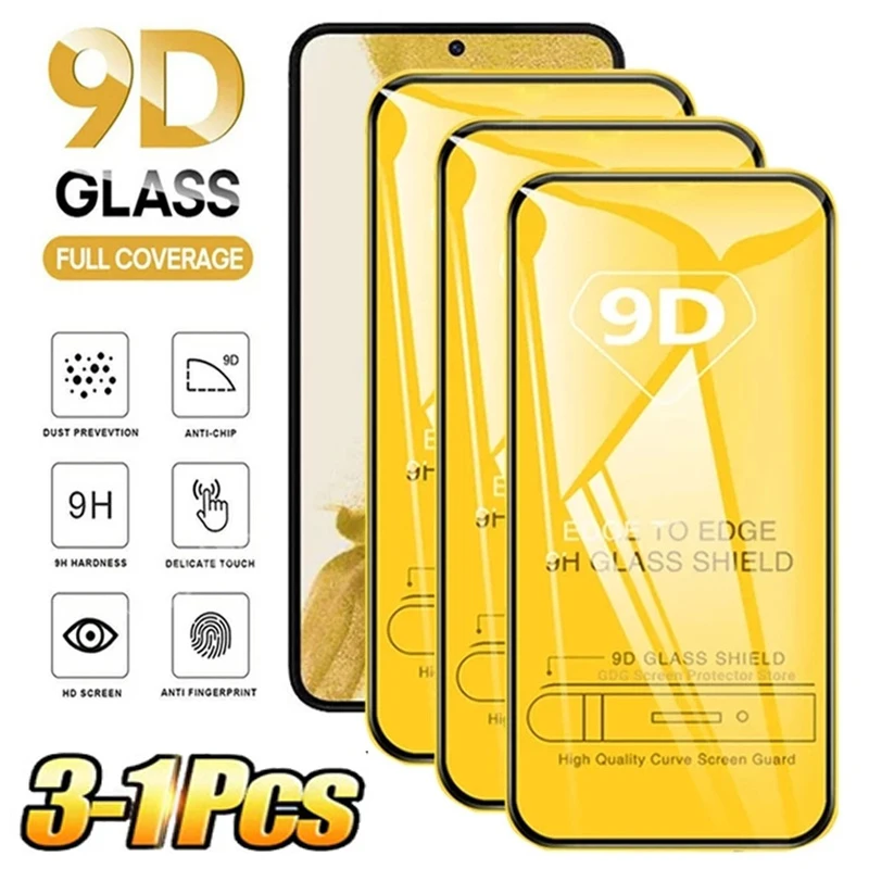 9D chránič obrazovky s plným krytom pre Vivo Y54S Y53S Y52 Y51 Y50 Y33S Y31 Y30 Y21S Y20 Y19 Y17 Y15S Y12S Y11S Ochranný sklenený film