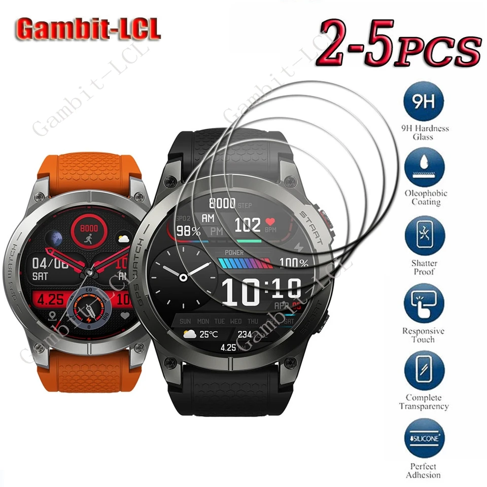 9H Originálne Smartwatch Tvrdé temperované sklo pre Zeblaze Stratos 3 GPS Smartwatch 1.43 '' Smart Watch Screen Protector Cover Film Film