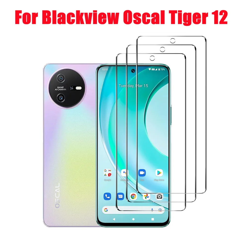 9H Temperované sklo film pre BlackView Oscal Tiger 12 2/4ks HD Ochranné telefónne sklo