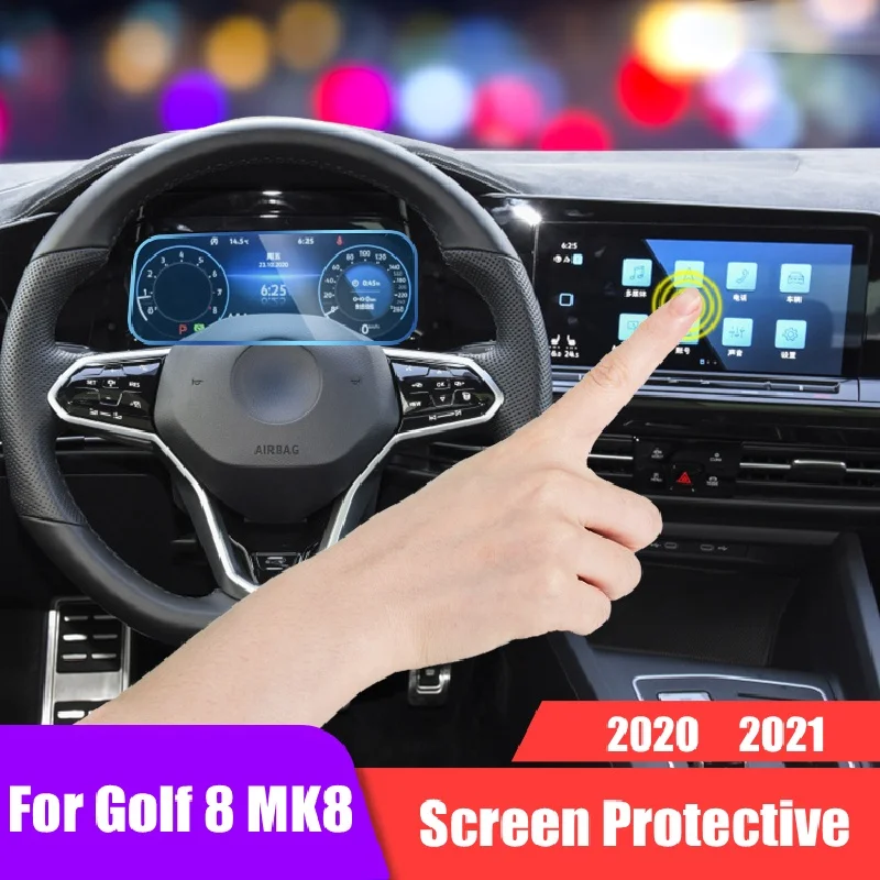 9h temperované sklo pre VW Volkswagen Golf 8 MK8 Life GTi R Navigácia automobilov DVD GPS LCD ochranné príslušenstvo 2020 2021