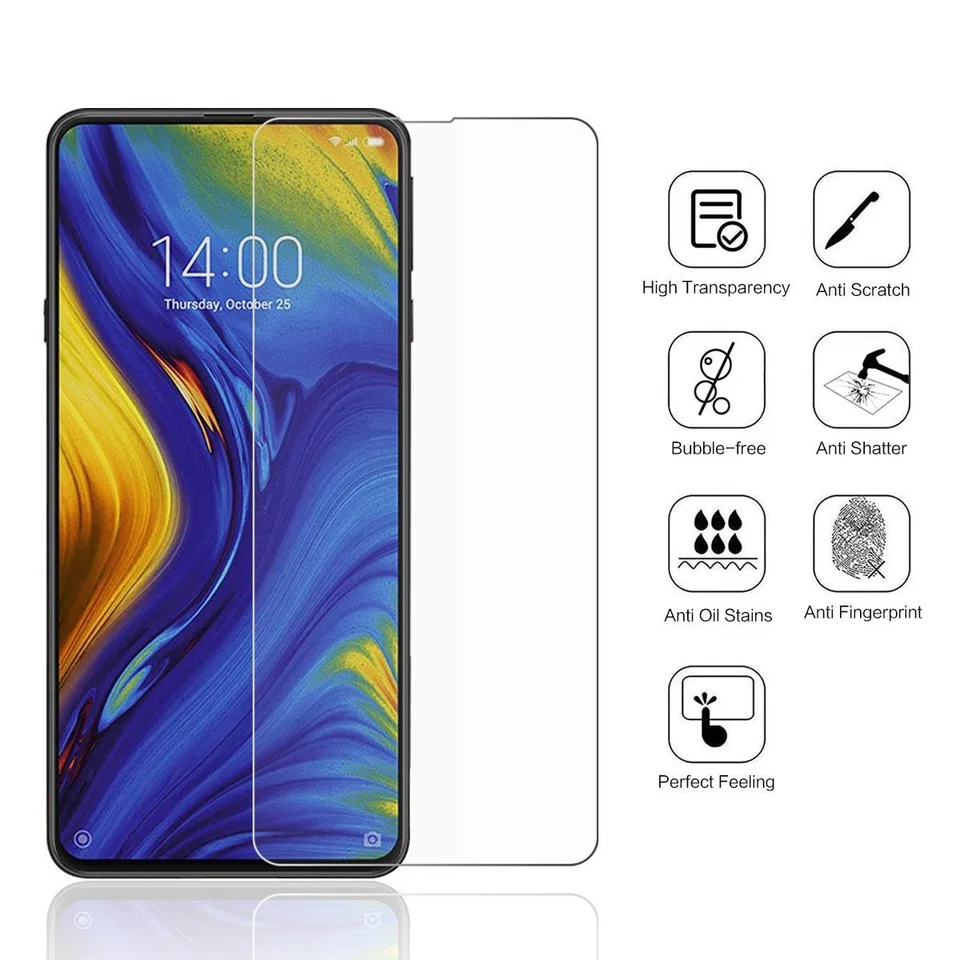 9H Temperované sklo pre Xiaomi mi mix 2s max 2 3 chránič obrazovky pre mi 8 se lite poco x3 nfc f1 f2 pro ochranný filmový puzdro