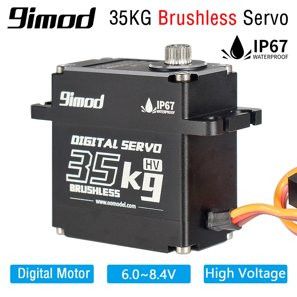 9imod vodotesný servo BLS-HV35mg 35 kg Metal Gear HV Brushless Digital Servo pre RC Car Loď robot DIY