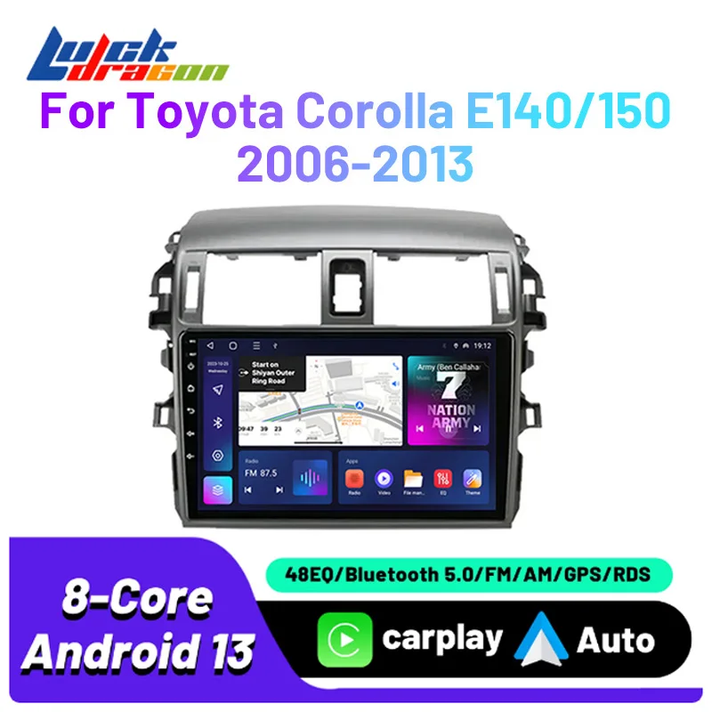 9inch Car Audio 2Din Android pre Toyota Corolla E140 150 2006-2013 Radio Android Multimedia Automotive CarPlay Android Auto GPS Auto GPS