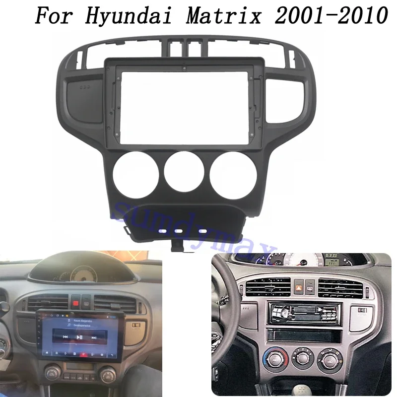 9inch CAR DVD Frame Audio Fitting Adapter Dash Dash Tink Súpravy Fascia pre Hyundai Matrix 2001-2010 Panel CAR Audio Fascias