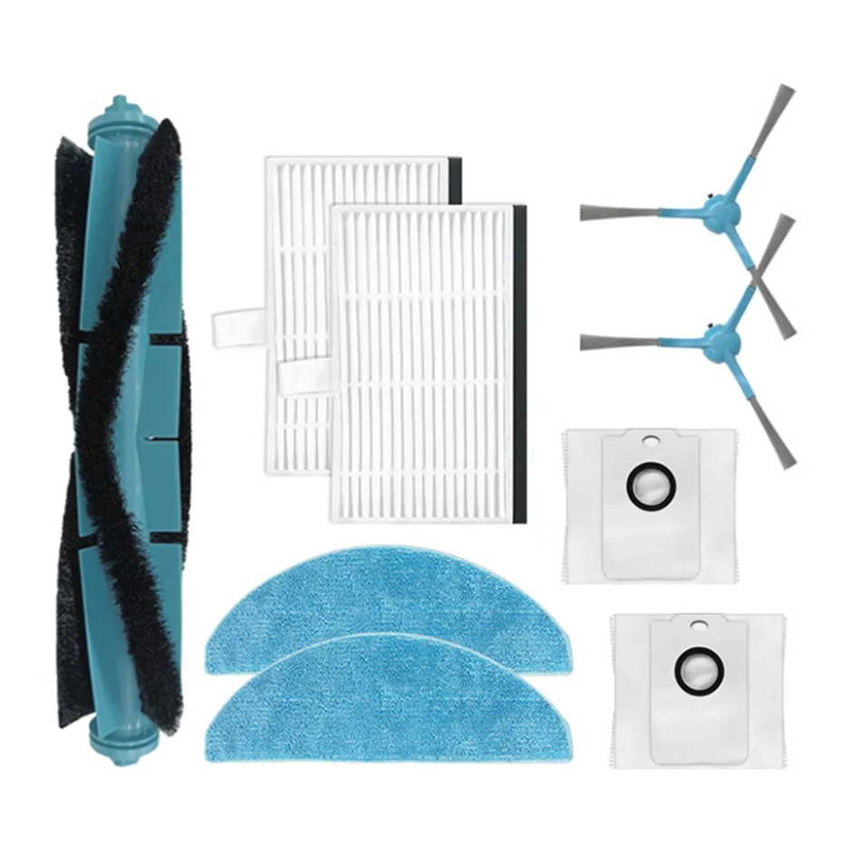 9pcs pre Cecotec Conga 7490 nesmrteľné / 8290 Nesmrteľné vysávače Výmena filtra filtra mop prachový vrecko Hlavná bočná kefka