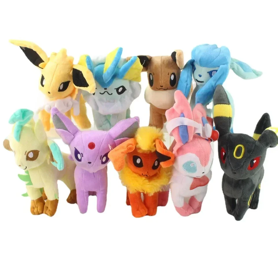 9pcs/set 20cm plyšové bábiky hračky stojaci Glaceon Leafeon Flareon Sylveon Birthday Toy Gift