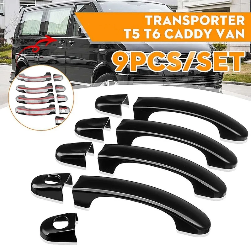 9pcs Set ABS Chrome Dvere Covers Tin