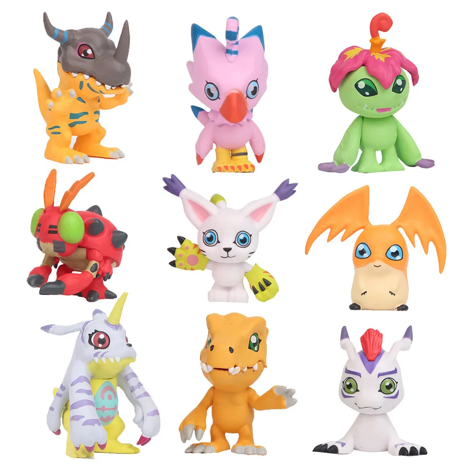 9pcs/set anime digitálne monštrum digimon roztomilé akčné hračky