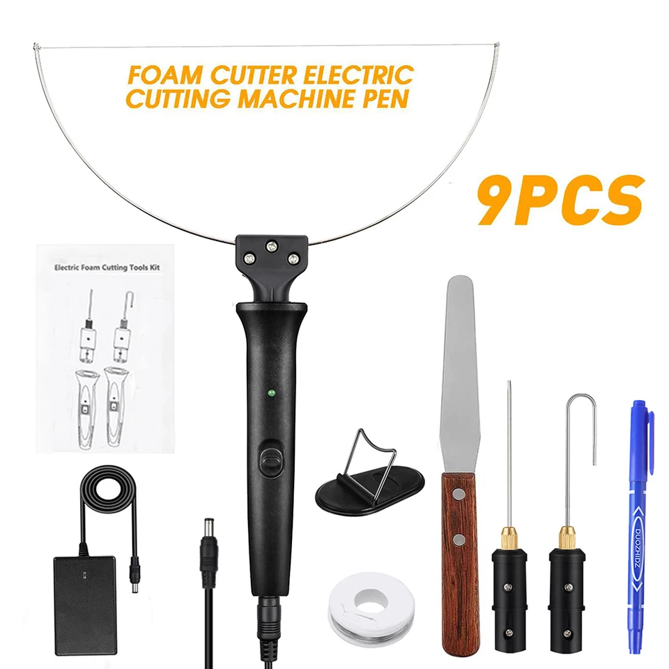 9pcs/set Electric Styroper Cutter Heating Wire Styro Pena Rezanie z nehrdzavejúcej ocele Ručne vyrábané remeslá pre domácu školu DIY