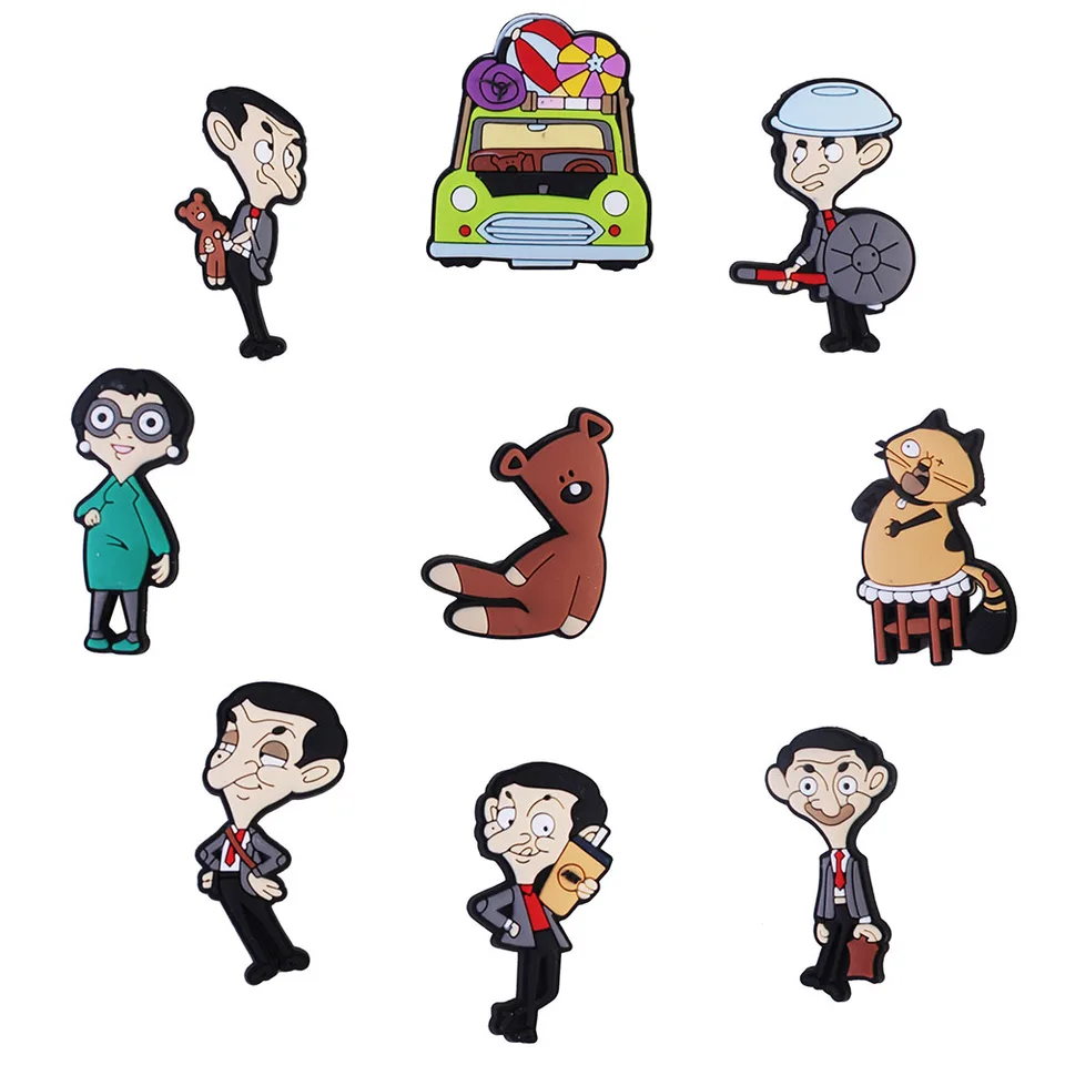 9pcs/set Funny Man Cartoon Series for Shoe Charms Accessories for Classic Clog Deskore