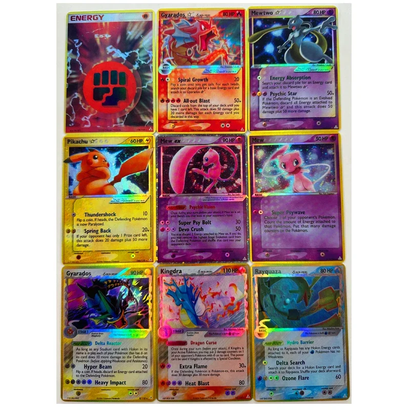 9pcs/set gyarados Mew Two hračky hobby koníčky hobby Game Collection Collection Anime Cards