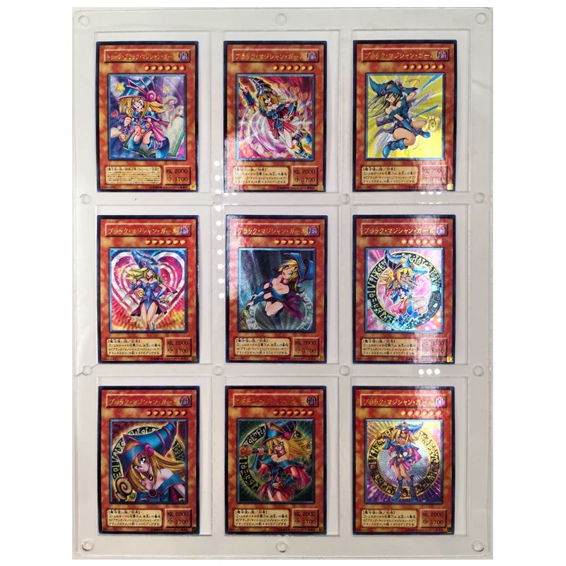 9pcs/set Yugioh DIY Domáce Drsol Flash Black Magician Girl 123. Bullet UTR Game Collection Card Card Detský darček