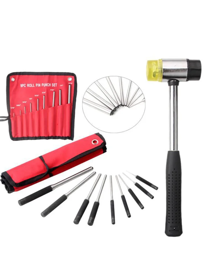 9PCS Tactical Roll Pin Pitch Set Hunting Remover Pin Punch Tools Kit pre AR15 M4 M16 Glock