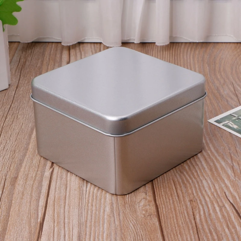 9x9cm Small Metal Tin Silver Storage Box pre puzdro na mince Candy