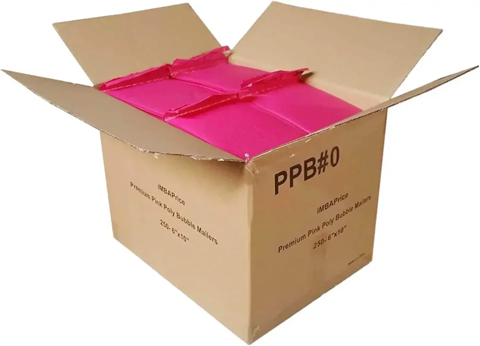 A bublinové čalúnené balenie počítačov pre 100 prepravných darčekových poštových zásielok ružové poštové poštové čalúnené fialové obálky pečať čierne tašky