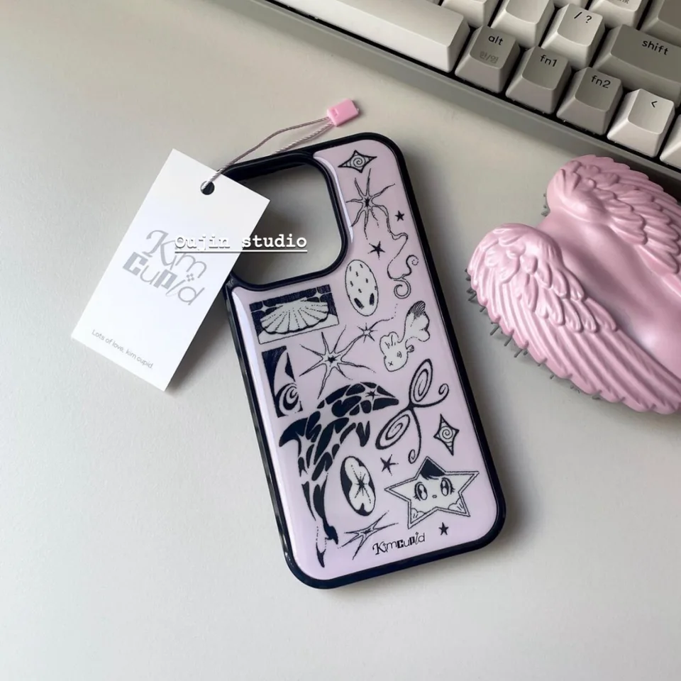 a Kórejský ins Niche Art Ilustration Morine Tromis za puzdro mobilného telefónu 16Promex iPhone15/14/13
